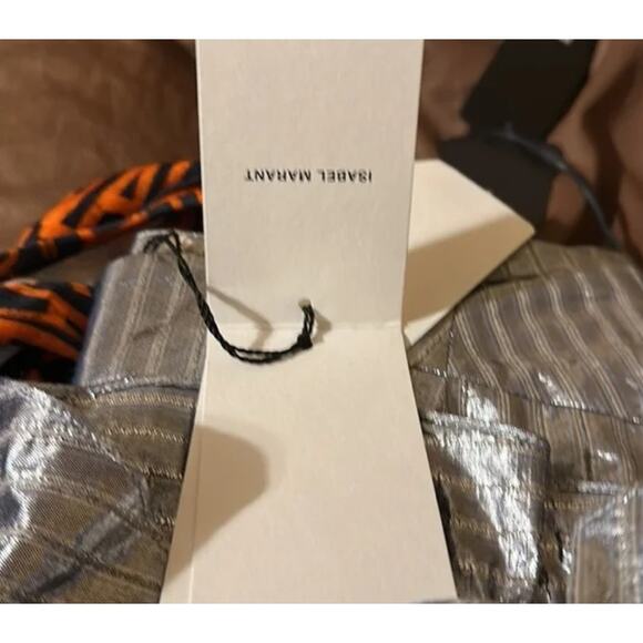 Isabel Marant Mucius Striped Metallic Miniskirt size 8 - Picture 7 of 8